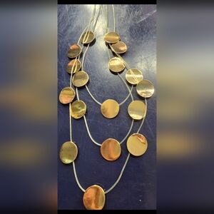 Gold Circle Statement Necklace